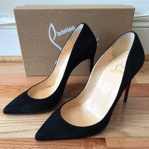 Christian Louboutin Black Suede Pigalle Follies